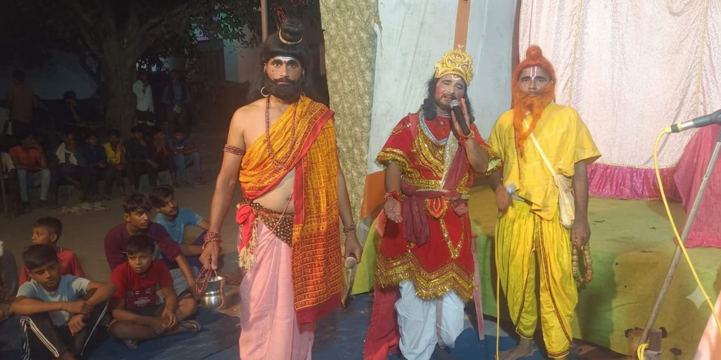 Staging of Ramleela by Madanpur Artist